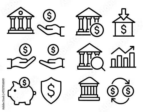 Banking Process Icons
