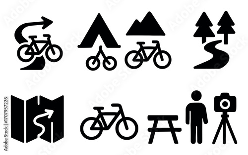 Cycle Tourism Icons