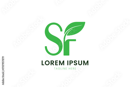 Minimalist green leaf logo design for eco-friendly brands and businesses