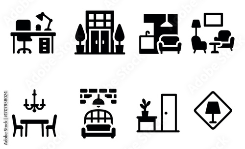 Modern Interiors Icon Set