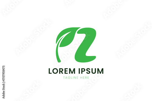 Minimalist green leaf logo design fresh nature organic brand identity modern