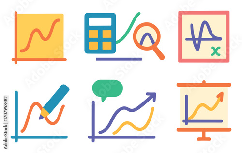 Colorful Function Graph Icons