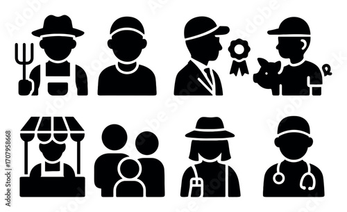Farm Animal Fair Icons