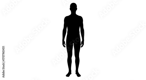 Tableau sur toile Isolated Silhouette of a standing man