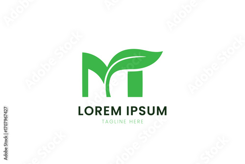 Minimalist green logo design featuring leaf integrated with letterforms for organic brands