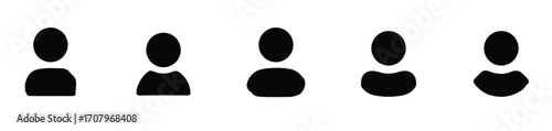 user profile icons symbol set 