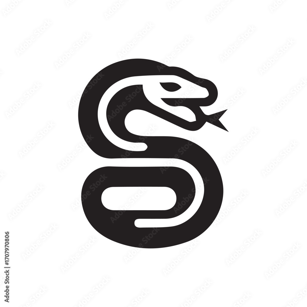 Fototapeta premium 2d python logo with white background