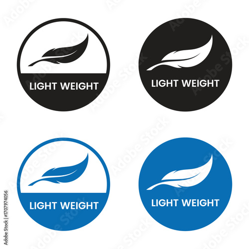 Lightweight Label Set. Lightweight icon set. Lightweight sign, logo, badge, icon, sticker, label, emblem, stamp, symbol, black, line, flat vector, isolated illustration	