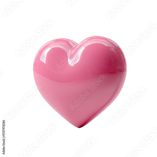 Wallpaper Mural Pink glossy heart shape Torontodigital.ca