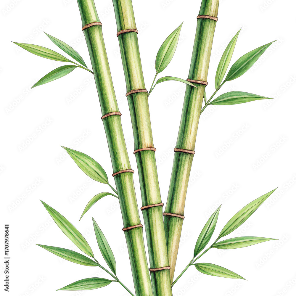 Naklejka premium Illustration hand drawn bamboo sticks png bamboo png sticks png hand drawn png illustration png nature png transparent background