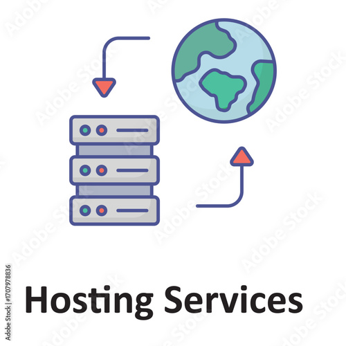  Hosting services  Vector Icon which can easily modify or edit