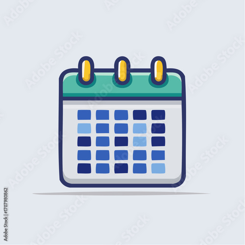 An Illustrated Calendar Depicting Days, Months, and a Simple Schedule with Cartoon Aesthetic