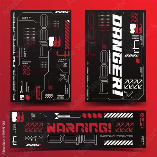 y2k cyberpunk sci-fi gaming futuristic icon HUD for ux ui set collection template, 2d illustration rendering vector element, sticker for poster banner and decals 