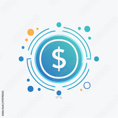 Conceptual illustration representing financial transactions, currency, and economic strategies