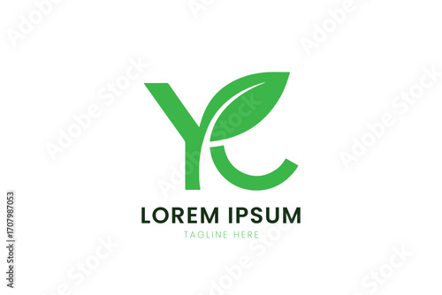 Minimalist green leaf logo design represents growth sustainability and natural brand identity