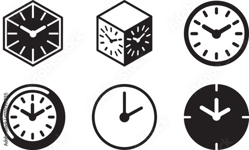 Clock Vector Illustration Timepiece Watch Ticking Hours Minutes Seconds Measurement Device