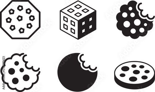 Cookie Vector Illustration Sweet Treat Baked Good Snack Crumbly Delicious Confectionery