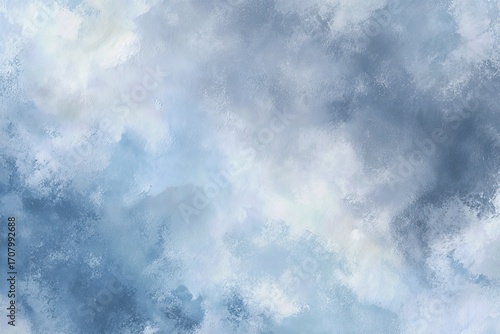 Blue Watercolor Cloudy Sky Texture
