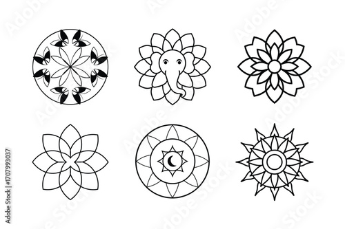 set of mandala