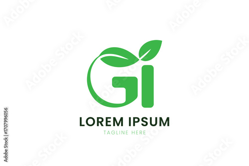 Minimalist green leaf logo design concept for eco-friendly businesses
