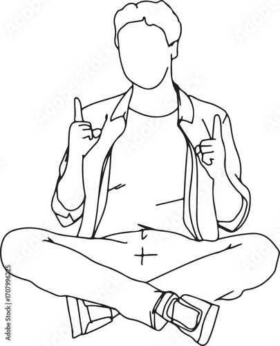 Yoga line art, meditation outline, mindful sketch, spiritual yoga drawing, lotus pose line, sitting meditation art, abstract yoga design, minimalist yoga illustration, peaceful meditation line, yoga p