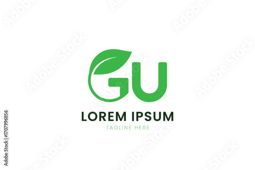 Free Download Modern green leaf logo design 