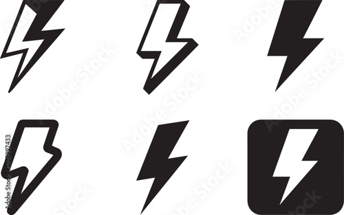 Power Surge A Collection of Lightning Bolt Illustrations for Energy, Speed, and Impact