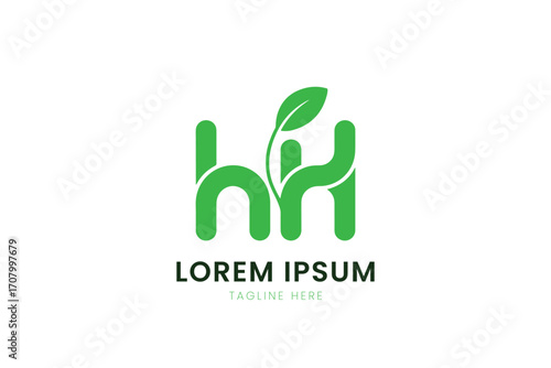 Modern minimalist green leaf logo design with organic growth symbolism simple and clean