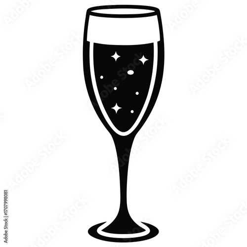 champagne glass vector icon
