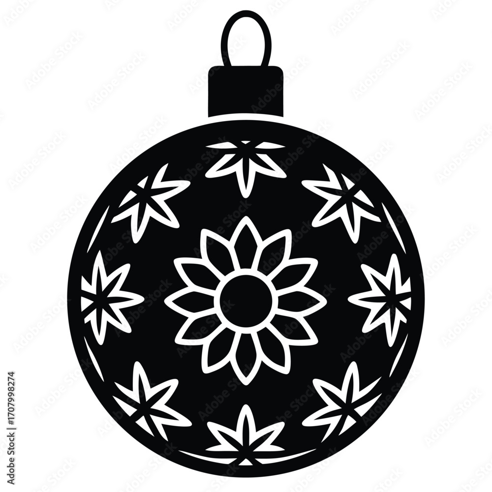 Obraz premium christmas ball vector icon