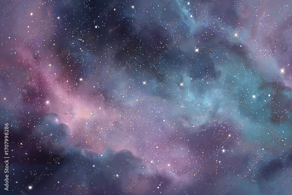 Fototapeta premium Colorful Galaxy Space Nebula Background