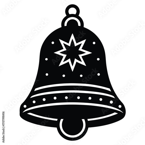 christmas bell vector icon