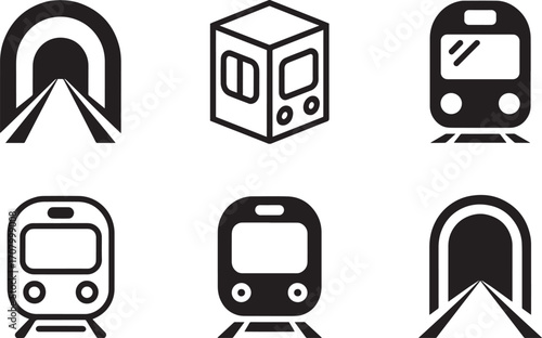 Subway Tunnel Entrance Icon Vector Illustration Depicting Urban Transportation Infrastructure Access