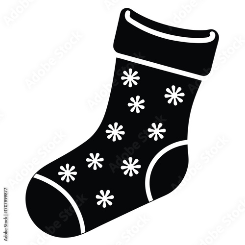christmas stocking vector icon