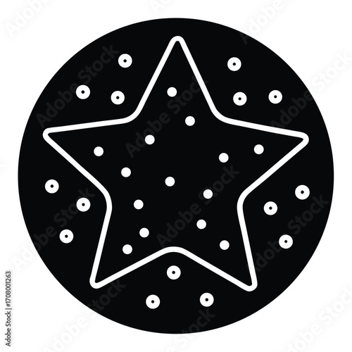 cookie star vector icon