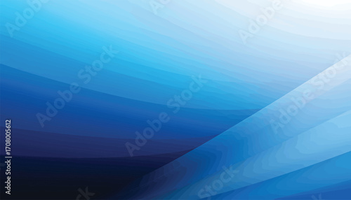 Abstract blue vector background with flowing wavy lines and a modern soft gradient design