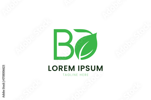 Minimalist green leaf letter b logo design fresh organic nature symbol business branding Free Download Minimalist green leaf letter b logo design fresh organic nature symbol business branding - GFXLoad
