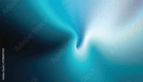 Abstract Swirling Teal and White Vortex