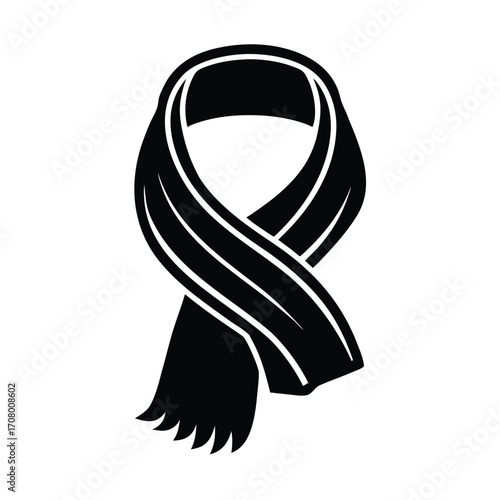 scarf silhouette vector icon