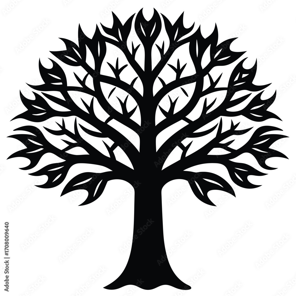 Obraz premium snow covered tree vector icon