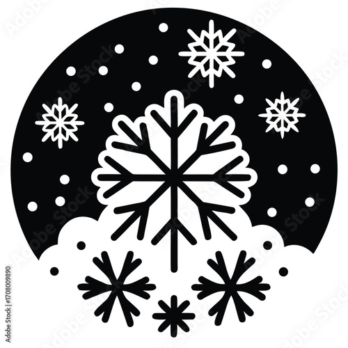 snowfall vector icon