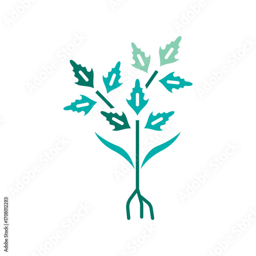 carrot growing black line icon for digital and print projects. Arctic animals.