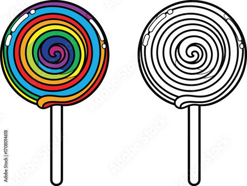  Colorful spiral lollipop