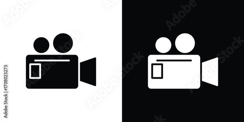 Video camera icons. glyph vector icon. Vector illustration eps 10