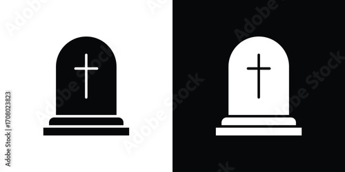 Tombstone icons. glyph vector icon. Vector illustration eps 10