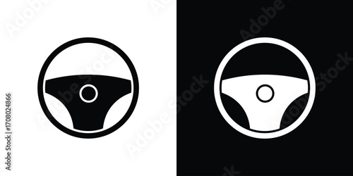 Steering wheel icons. glyph vector icon. Vector illustration eps 10