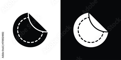 Sticker icons. glyph vector icon. Vector illustration eps 10