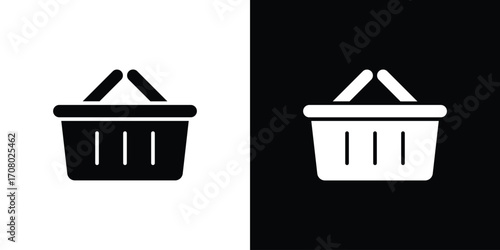 Shopping basket icons. glyph vector icon. Vector illustration eps 10