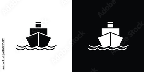 Ship icons. glyph vector icon. Vector illustration eps 10