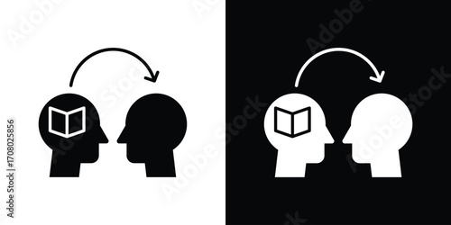 Share thoughts icons. glyph vector icon. Vector illustration eps 10